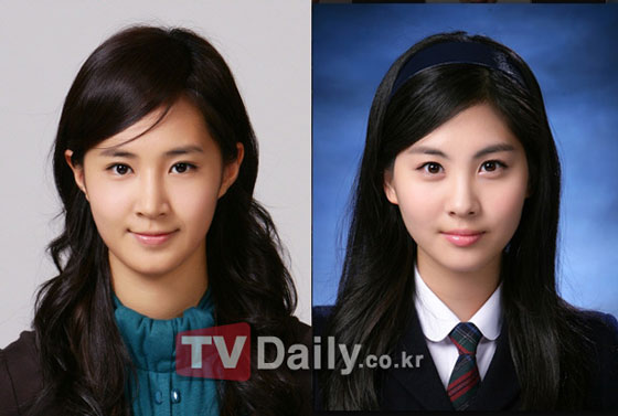 SNSD Yuri and Seohyun ID photos