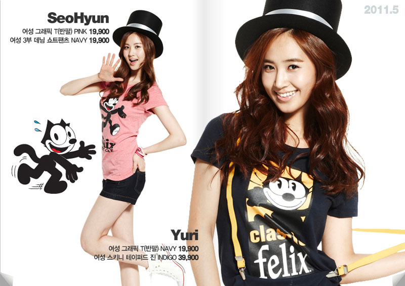 SNSD SPAO fashion and Felix The Cat