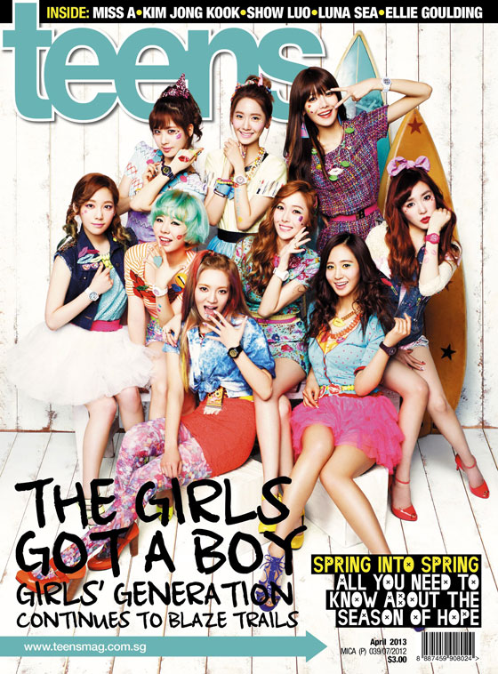 Girls Generation Singapore Teens Magazine