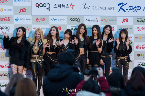 SNSD members Gaon Chart Kpop Awards 2014