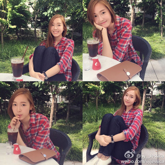 SNSD Jessica tea break Weibo update