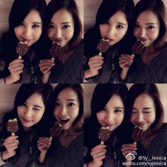 SNSD Jessica Seohyun ice cream selca